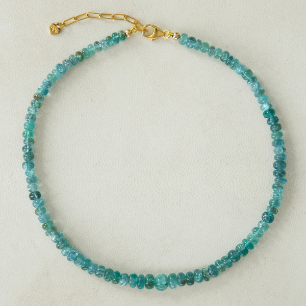 Small Blue Apatite Gemstone Necklace
