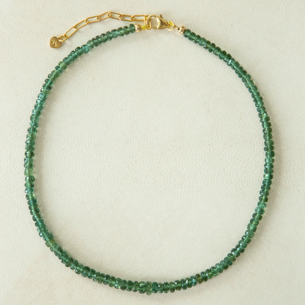 Small Green Apatite Gemstone Necklace