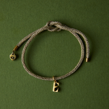 Small Letter Charm on Lurex Bracelet