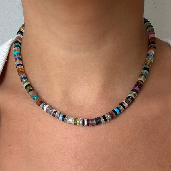 Small Mixed Opal Gemstone Necklace