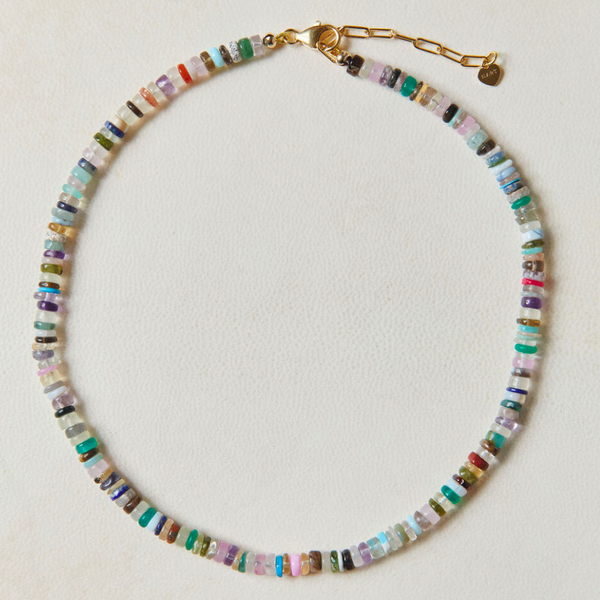 Small Mixed Opal Gemstone Necklace