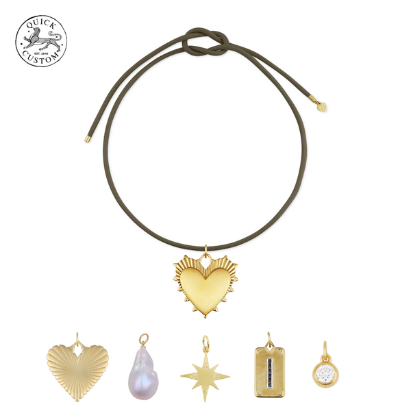 Umber Brown Necklace Cord with charm options