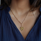 radiant mama heart charm necklace