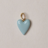 Blue Enamel Heart Charm