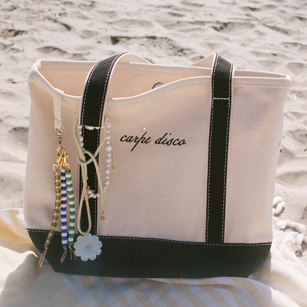 Carpe Disco Tote with Bag Charms