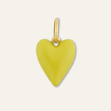 Chartreuse Enamel Heart Charm