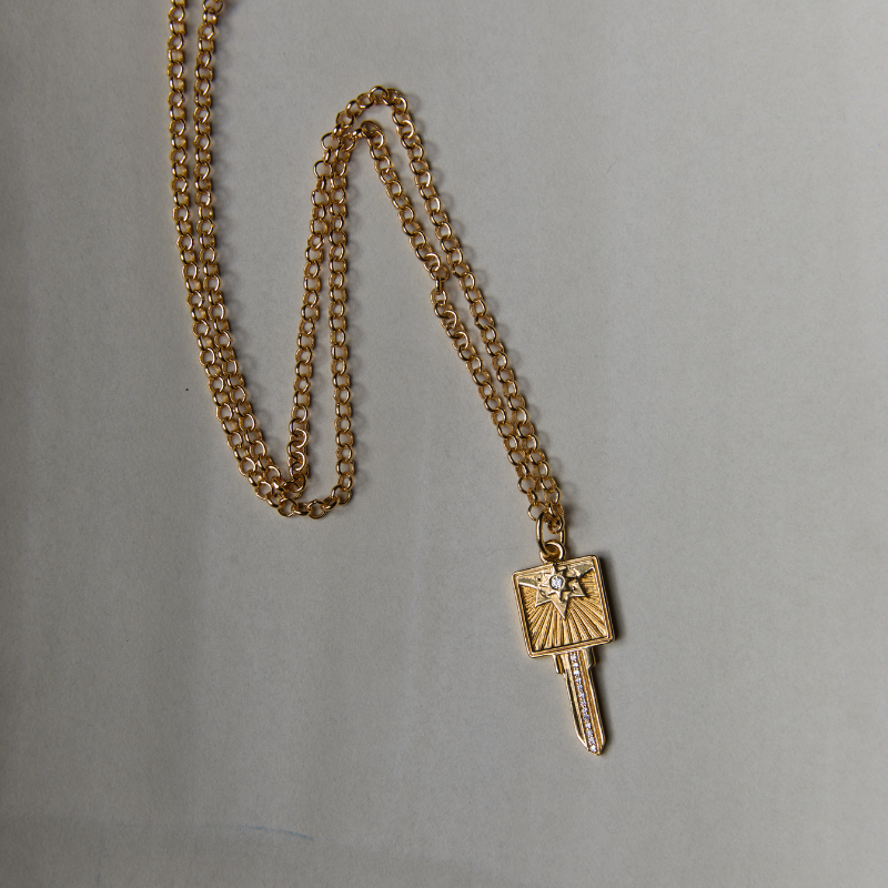 compass key necklace1