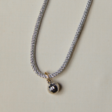 Disco Ball Charm on Silver Lurex