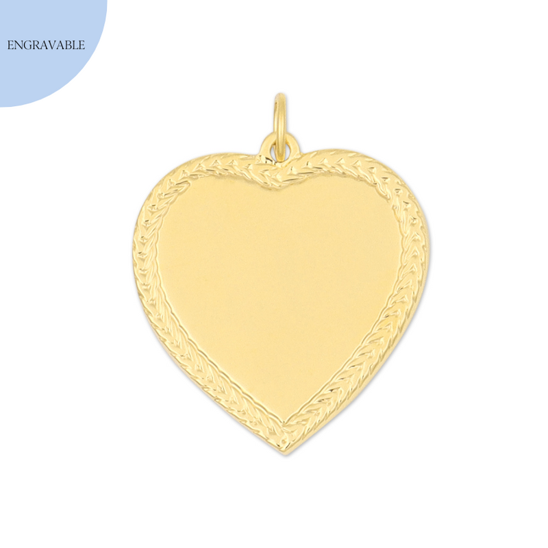 engravable heart charm