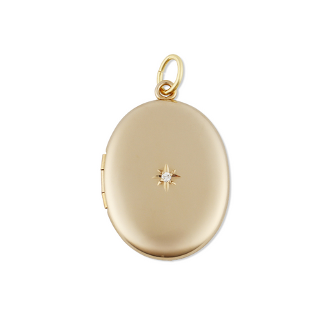 Oval Locket with Diamond