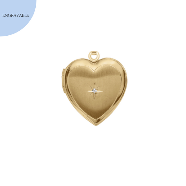 engraving heart locket