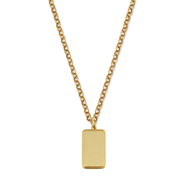 Engraving Tag on Mini Belcher Chain