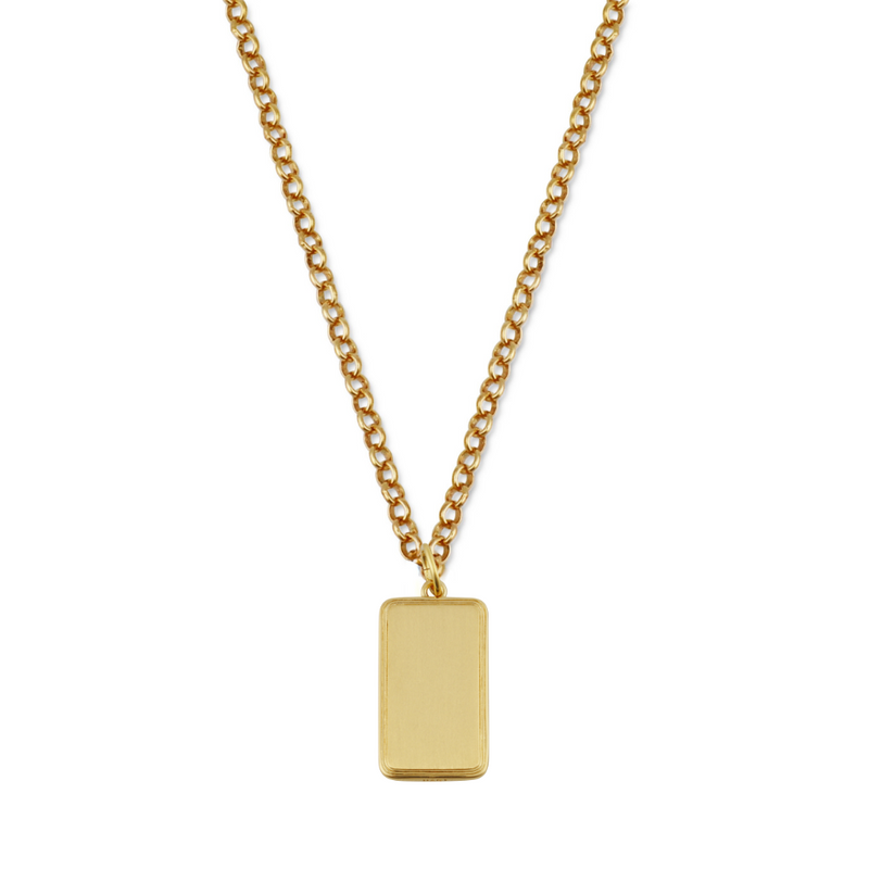 Engraving Tag on Mini Belcher Chain