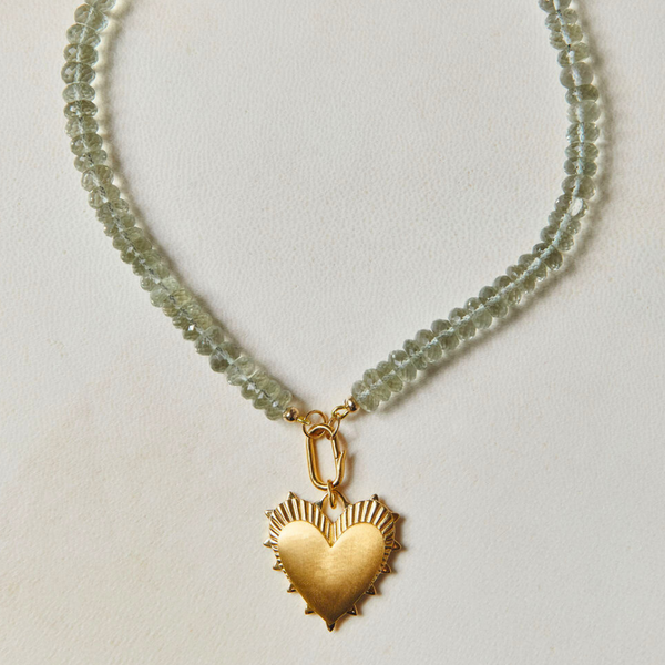 Green Amethyst Gemstone Necklace