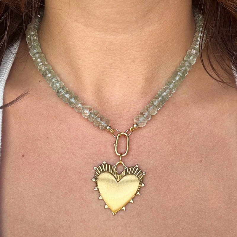 Green Amethyst Gemstone Necklace