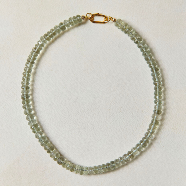 Green Amethyst Gemstone Necklace