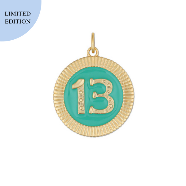 Lucky 13 Green Poker Chip