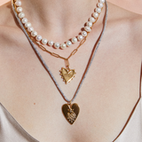 Halley's Heart Charm with Silver Lurex Cord