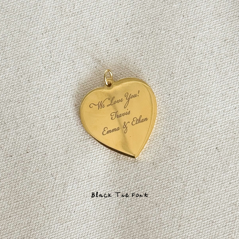 Classic Heart Charm with Engraving