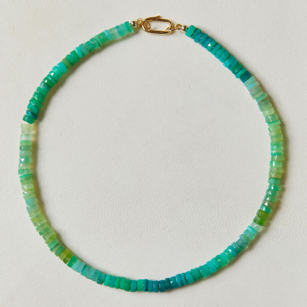 Heishi Chryso-Chalcedony Gemstone Necklace