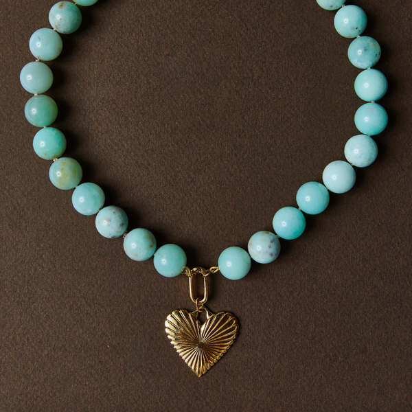Jumbo Chrysoprase Knotted Gemstone Necklace