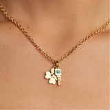 friendship key and clover necklace