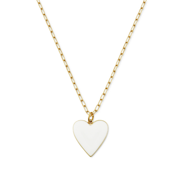 White Heart Necklace