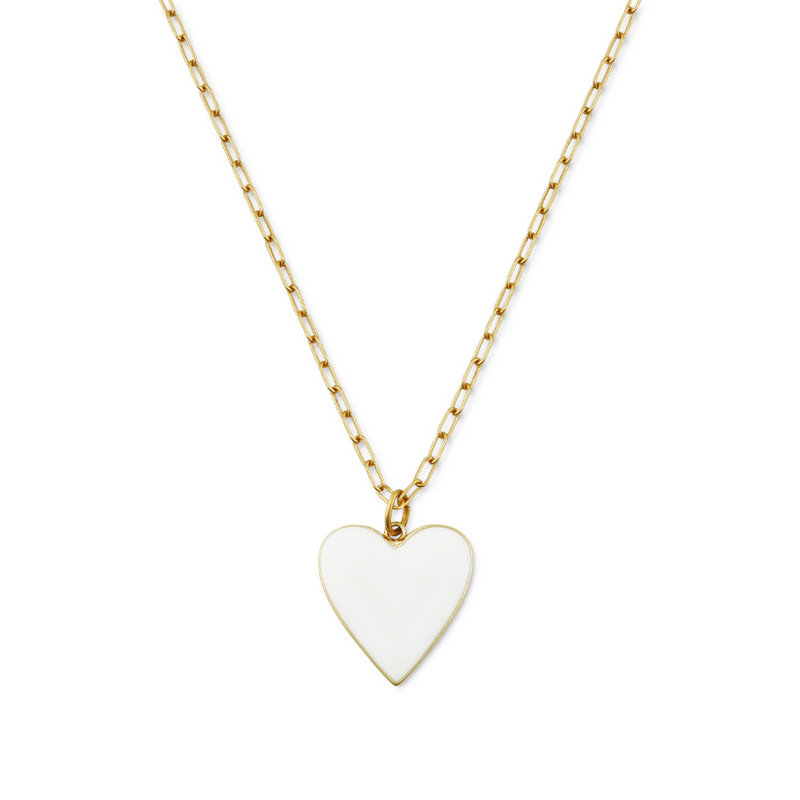 White Heart Necklace