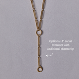 Mixed Link Charm Clip Necklace