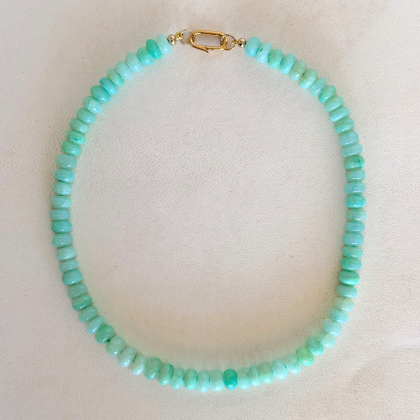 Light Green Opal Gemstone Necklace
