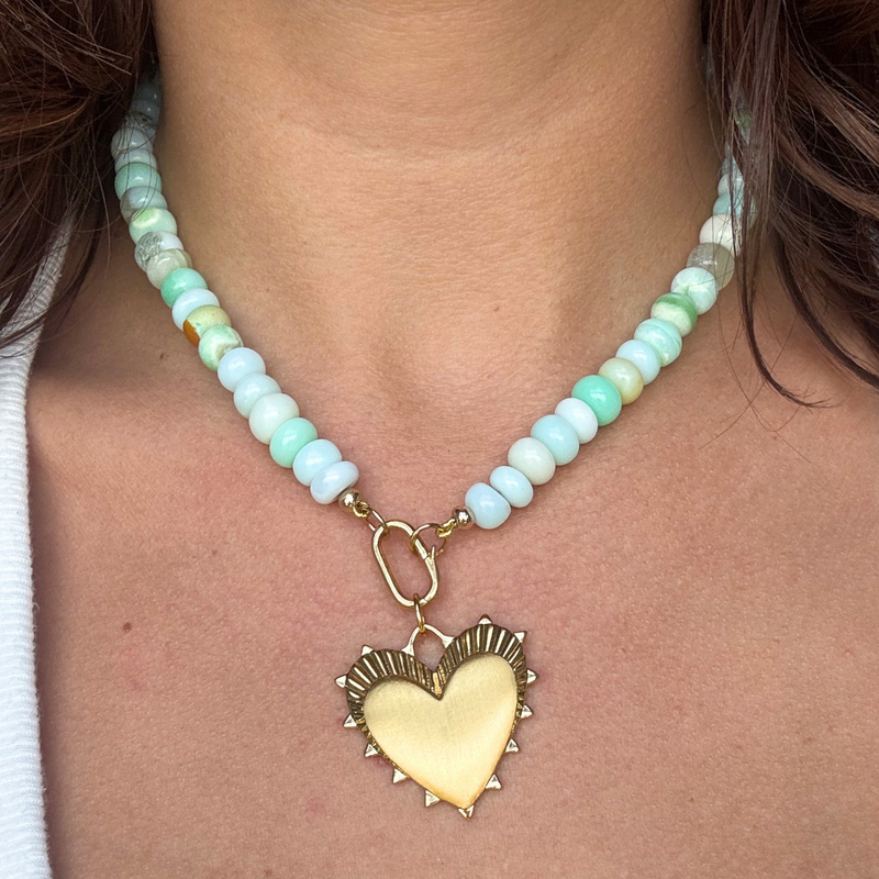 Light Green Opal Gemstone Necklace