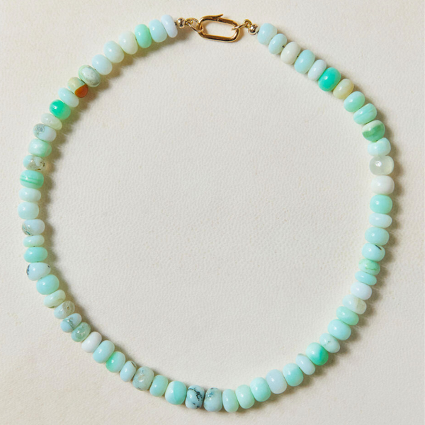 Light Green Opal Gemstone Necklace