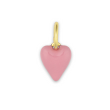 Mini Pink Enamel Heart Charm