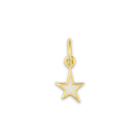 mini white star charm
