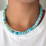 Mixed Blue Opal Gemstone Necklace