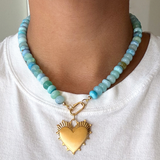 Mixed Blue Opal Gemstone Necklace