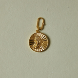 Oval Clip with Strength Lion Coin