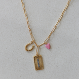 mini pink enamel heart