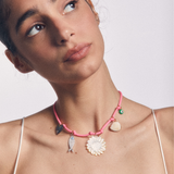 Pink Cluster Shell Necklace