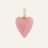 Pink Enamel Heart Charm