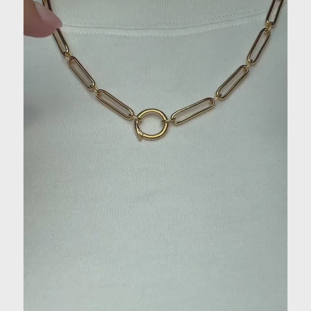 How to Style the Mixed Link Charm Clip Lariat Necklace