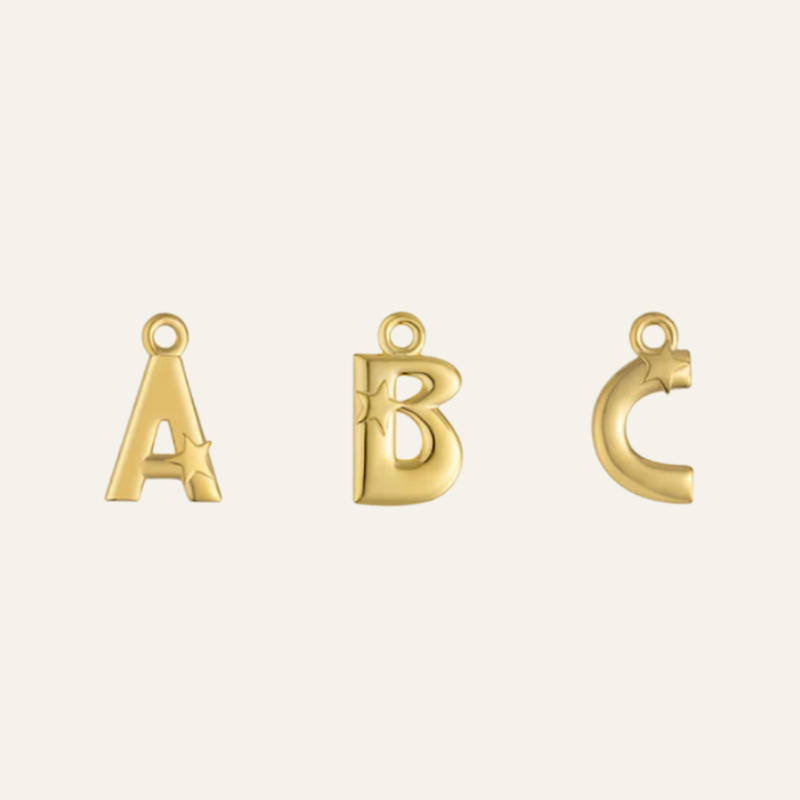 Puffy Letters A-Z Charms