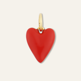 Red Enamel Heart Charm