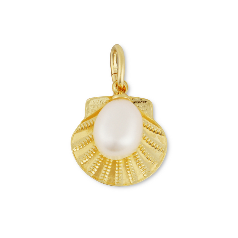 Scallop with Pearl Charm