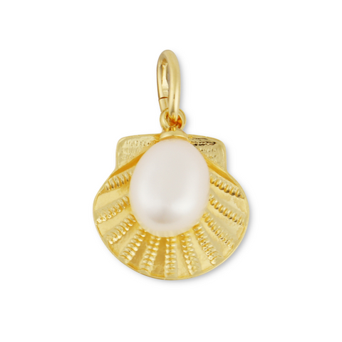 Scallop with Pearl Charm