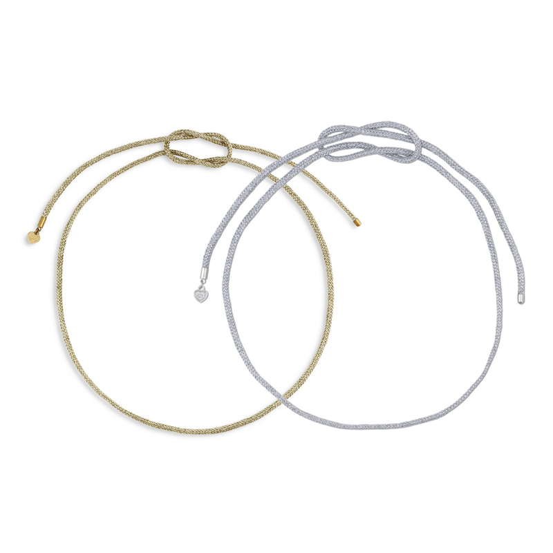 Gold & Silver Lurex Necklace Cord Bundle