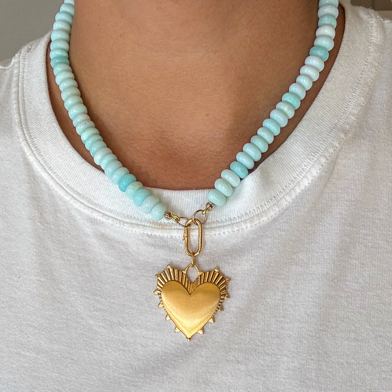 Sky Blue Opal Gemstone Necklace