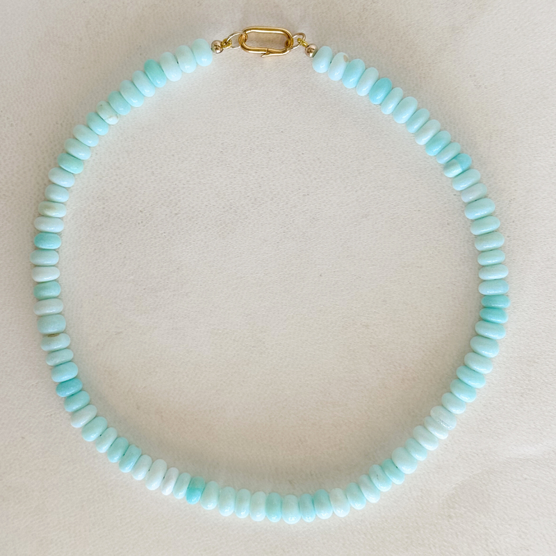 Sky Blue Opal Gemstone Necklace