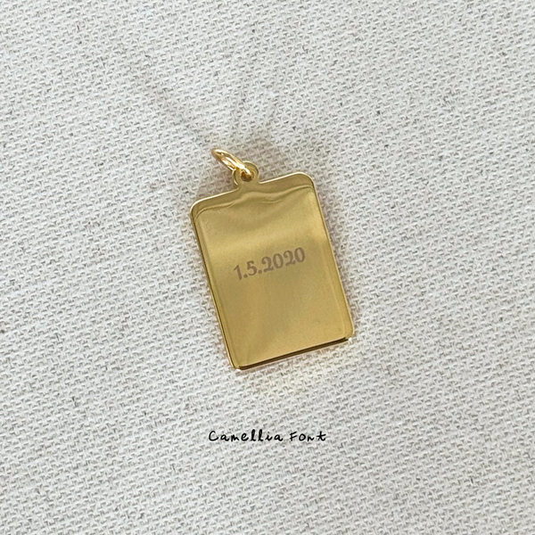 Classic Tag Charm with Engraving