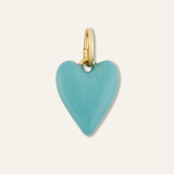 Turquoise Enamel Heart Charm